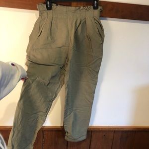 Zara highwaisted green pant